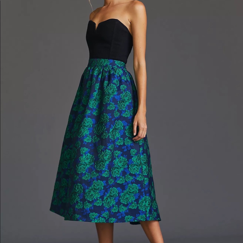 Anthropologie Jacquard Midi Skirt Sunday in Brooklyn